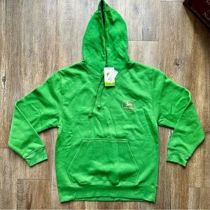 John Deere Licensed Green Quality Farm Equipment Hooded Sweatshirt Mens Size: M